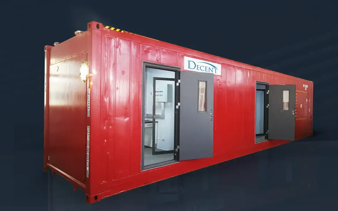 Exhibición de laboratorio húmedo de minerales en contenedores