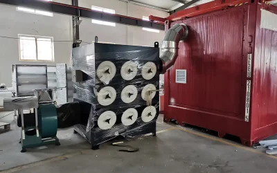 Sistema de eliminación de polvo para laboratorios en contenedores