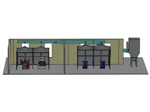 Sistema de recolección de polvo industrial