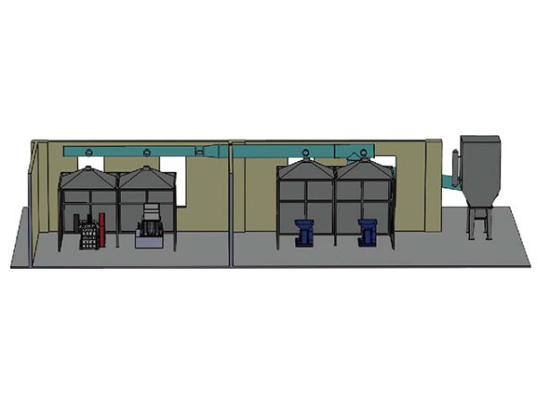 Sistema de recolección de polvo industrial